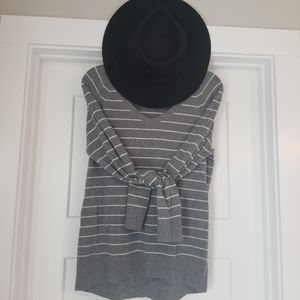Gray Striped Sweater